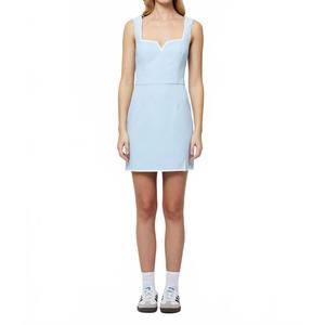 NEW FRENCH CONNECTION azra twill dress in blue/white
